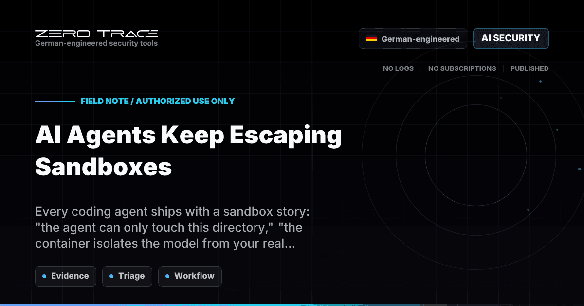 AI Agents Keep Escaping Sandboxes - ZeroTrace blog image